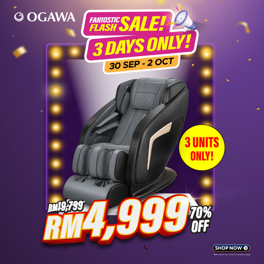 [Apply Code: 2GT20] OGAWA Smart Galaxia Massage Chair (Golden Midnight) [Free Shipping WM]*